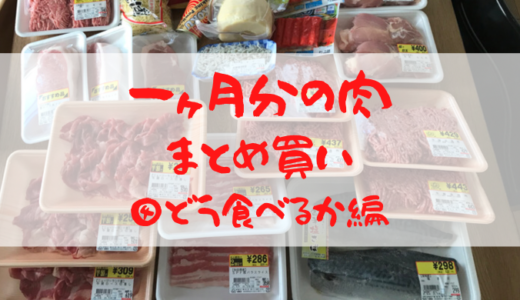 【節約　時短】1ヶ月分の肉をまとめ買い、作り置き④どう食べるか