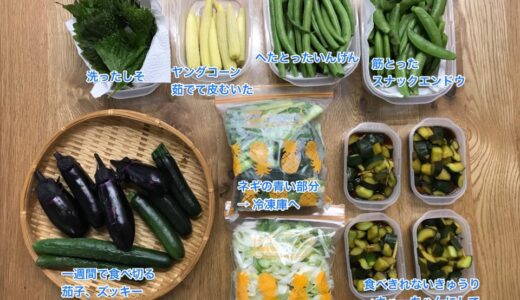 【時短】野菜はまとめて下処理する